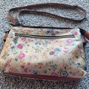 Patricia Nash Floral Leather Crossbody Bag
